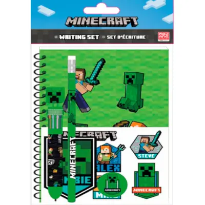 Minecraft skrivesæt inkl. notesbog og pen