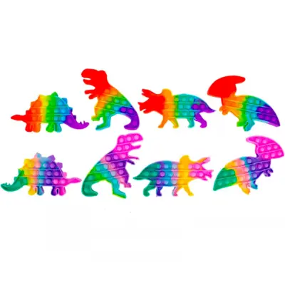 Magic fidget POP game regnbue farvet dinosaur