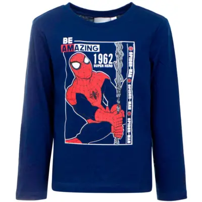 Spiderman langærmet t-shirt Be Amazing navy