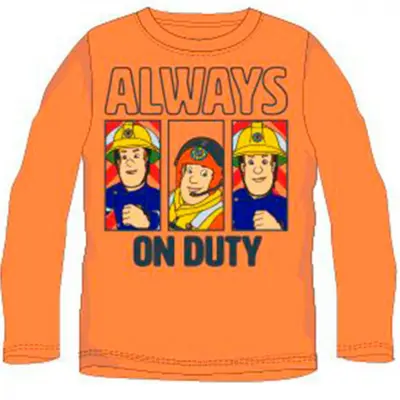 Brandmand Sam langærmet t-shirt orange