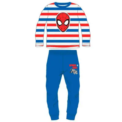 Spiderman stribet pyjamas med blå bukser