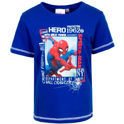 Spiderman kortærmet blå t-shirt