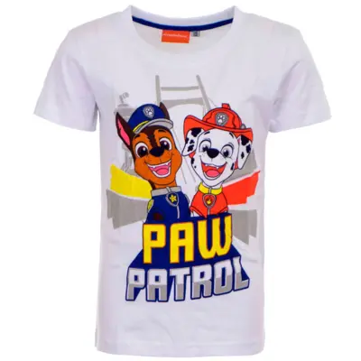 Paw-Patrol-kortærmet-t-shirt-hvid