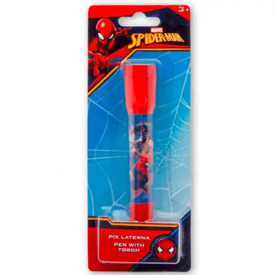 Spiderman-lommelygte-med-kuglepen
