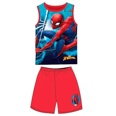 Spiderman sommersæt tanktop og shorts i rød