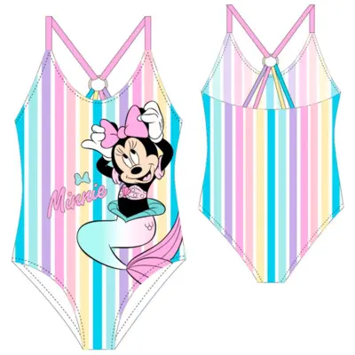 Minnie Mouse badedragt i stribet pastelfarver