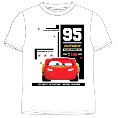 Disney-Cars-t-shirt-kortærmet-hvid-champ-95