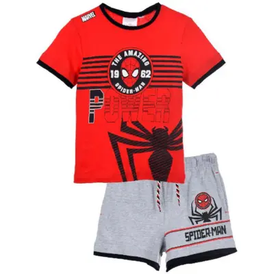 Marvel-Spiderman-T-shirt-og-Shorts-sæt