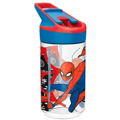 Marvel-Spiderman-tritan-drikkedunk-med-sugerør