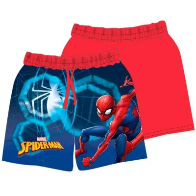 Marvel-Spiderman-badeshorts-blå-rød