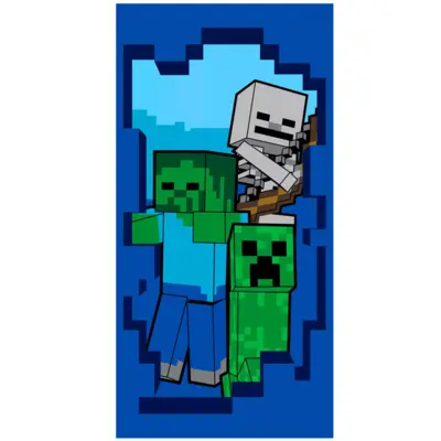Minecraft-badehåndklæde-70-x-140-Blue-Creeper
