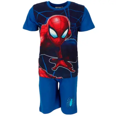 Spiderman-Sommer-Pyjamas-Blå
