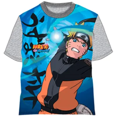 Naruto-Shippuden-t-shirt-kort-grå