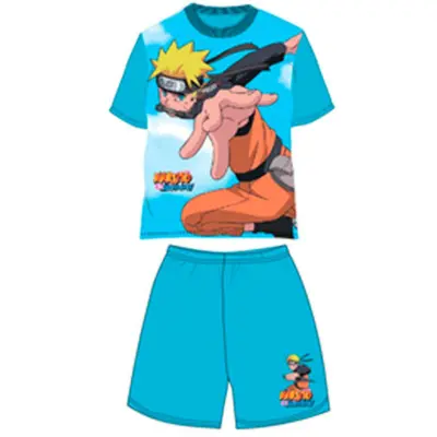 Naruto-pyjamas-kort-turkis