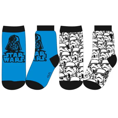 Star-Wars-sokker-2-pak-blå-hvid