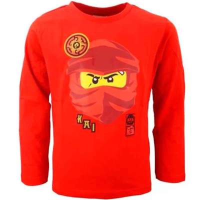 LEGO-Ninjago-t-shirt-langærmet-rød-Kai