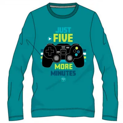 Gamer-T-shirt-Turkis-Five-Minutes