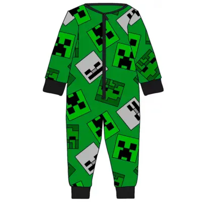 Minecraft-Fleece-Heldragt-Grøn