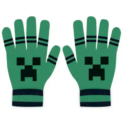 Minecraft-Fingervanter-Creeper-grøn