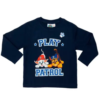 Paw-Patrol-t-shirt-langærmet-navy-Play