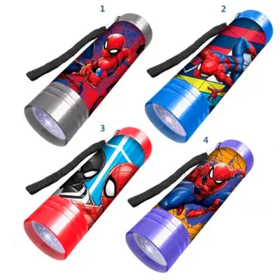 Marvel-Spiderman-LED-lommelygte-aluminium