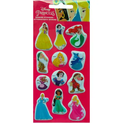 Disney-Princess-skum-klistermærker-1-ark