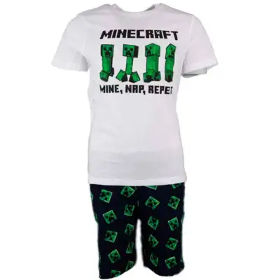 Minecraft-Kort-Pyjamas-Mine-Nap-Repeat