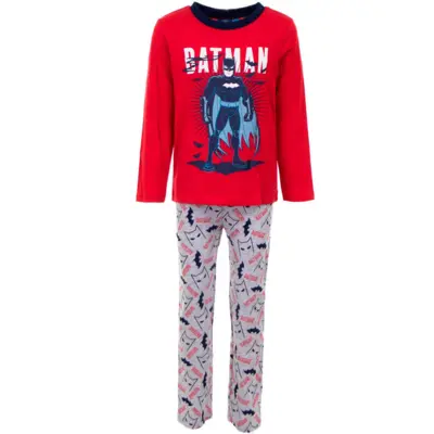 Batman-pyjamas-rød-grå