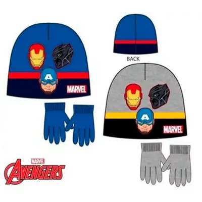 Marvel-Avengers-hue-og-vanter-sæt-blå-eller-grå