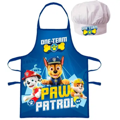Paw-Patrol-kokkehue-og-forklæde-one-team