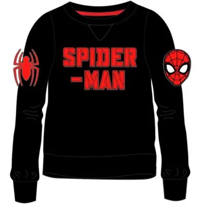 Spiderman-Sweatshirt-sort-Bomuld