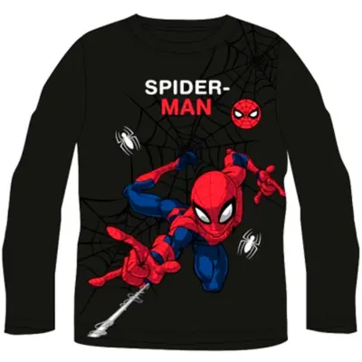 Marvel-Spiderman-T-shirt-Langærmet-Sort