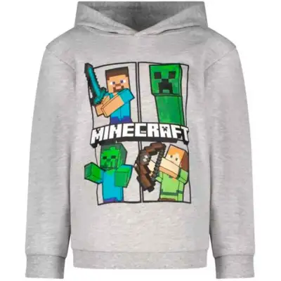 Minecraft-hættetrøje-grå-characters