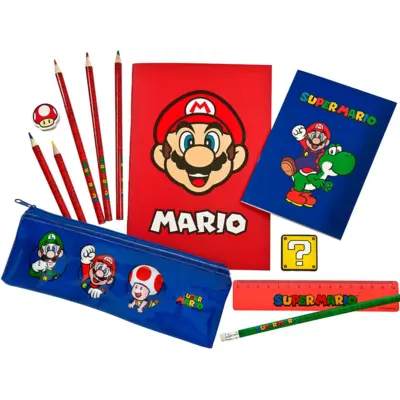 Super-Mario-Skrivesæt-12-dele-med-Penalhus