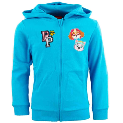 Paw-Patrol-Hættetrøje-Lyseblå-med-lynlås.