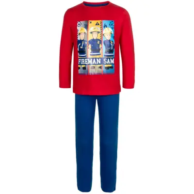 Brandmand-Sam-pyjamas-rød-blå
