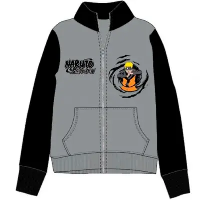Naruto-Shippuden-Sweatshirt-med-lynlås-Grå