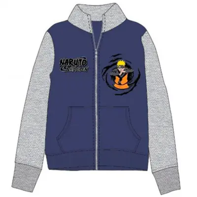 Naruto-Shippuden-sweatshirt-navy-med-lynlås