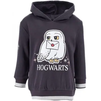 Harry-Potter-Hættetrøje-Hogwarts-Mørkegrå