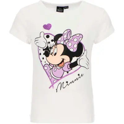 Minnie-Mouse-T-shirt-kortærmet-hvid