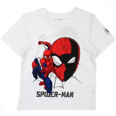 Marvel-Spiderman-t-shirt-kortærmet-hvid