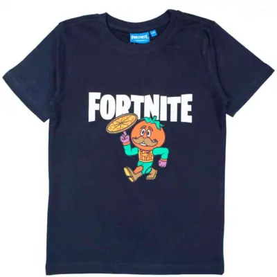 Fortnite-t-shirt-navy-Tomatohead-til-børn