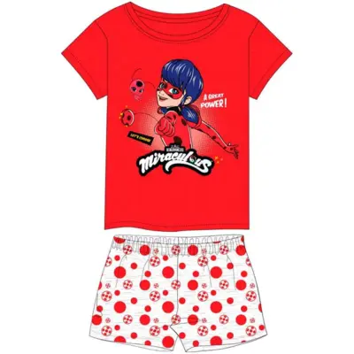Miraculous-Ladybug-sommerpyjamas-rød