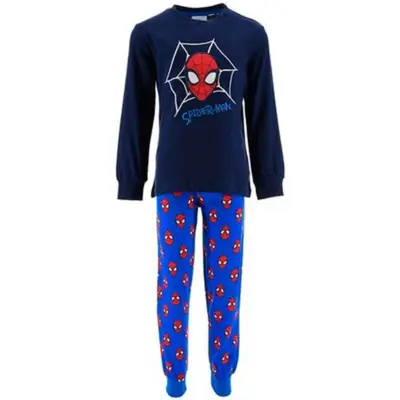 Spiderman-pyjamas-navy-blå-str.-3-8-år.