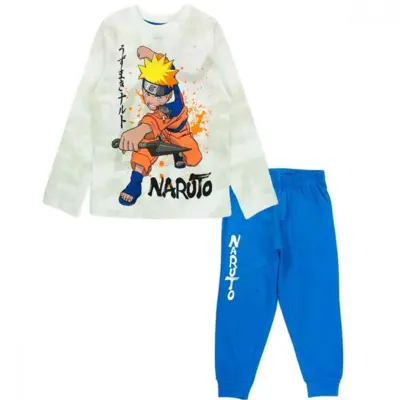 Naruto-Shippuden-pyjamas-hvid-blå-str.-10-14-år