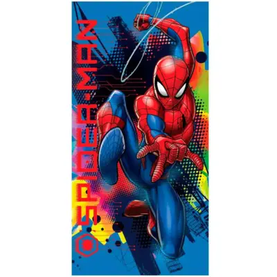 Spiderman-badehåndklæde-70x137-Blue