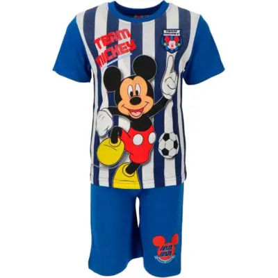 Mickey-Mouse-Pyjamas-Kort-Navy-str.-2-6-år