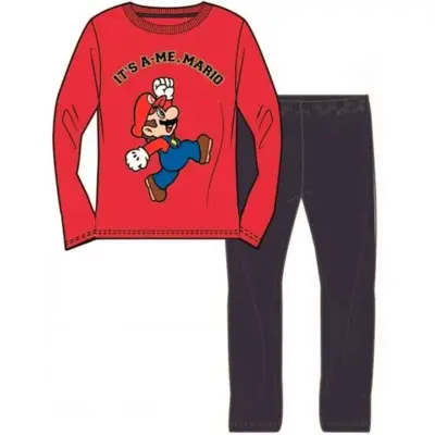 Super-Mario-nattøj-rød-Me-mario-str.-4-12-år