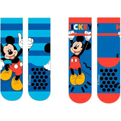 Mickey-Mouse-skridsikre-strømper-2-pak