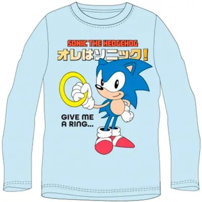 Sonic-the-Hedgehog-t-shirt-langærmet-str.-4-12-år